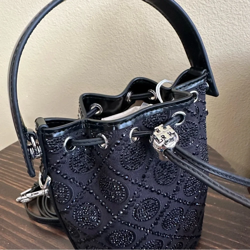 Tory Burch Mini T Monogram Hotfix Bucket Bag - Picture 10 of 13